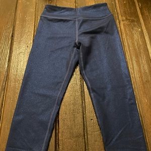 Shiny sparkly blue leggings!